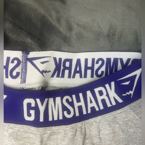 GYM SHARK Flex leggings - Light Grey Marl/Indigo - Picture 9 of 10